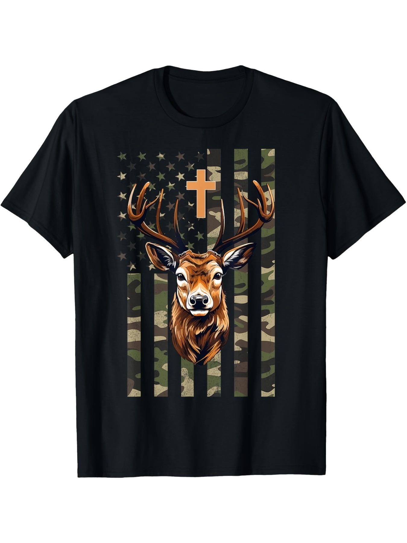 Hunting Outdoor Apparel - Men's Christian Deer Hunting Camo T-Shirt
