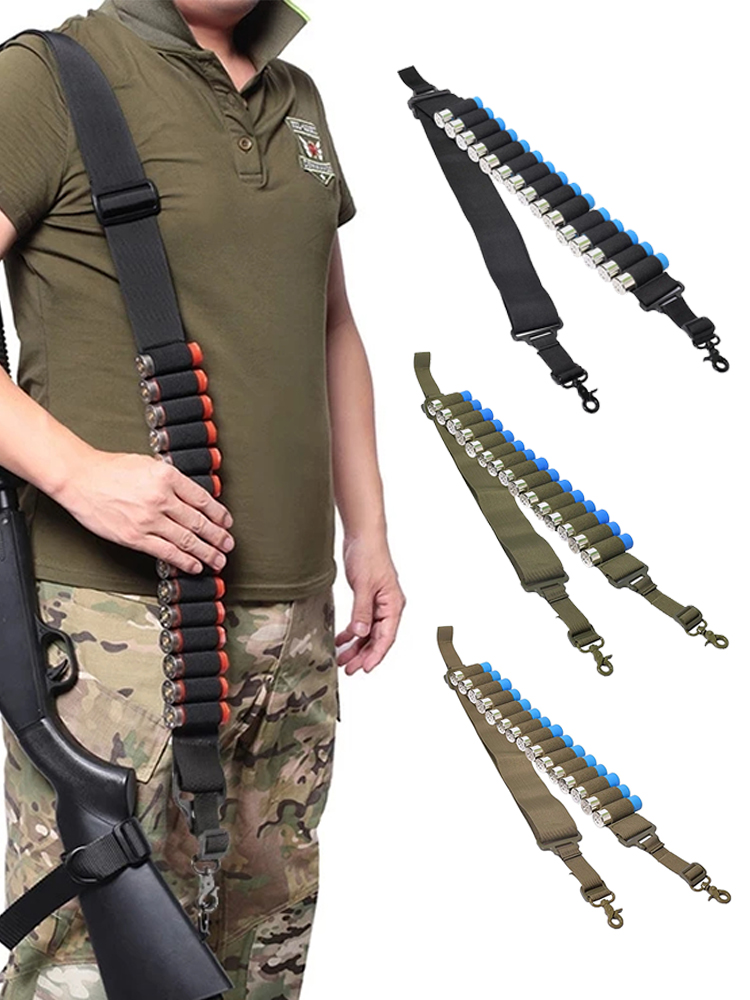 Rifle Sling Swivel - Tactical 15 Rounds Ammo Shell Belt
