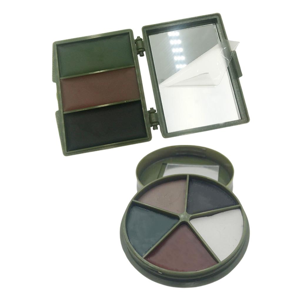 Camo Face Paint - Multicolor Camo Face Paint with Mirror