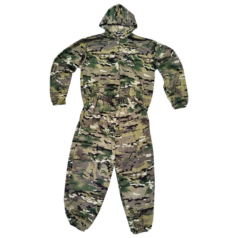 Hunting Outdoor Apparel - Summer Cool Mesh Camouflage Suit Hooded