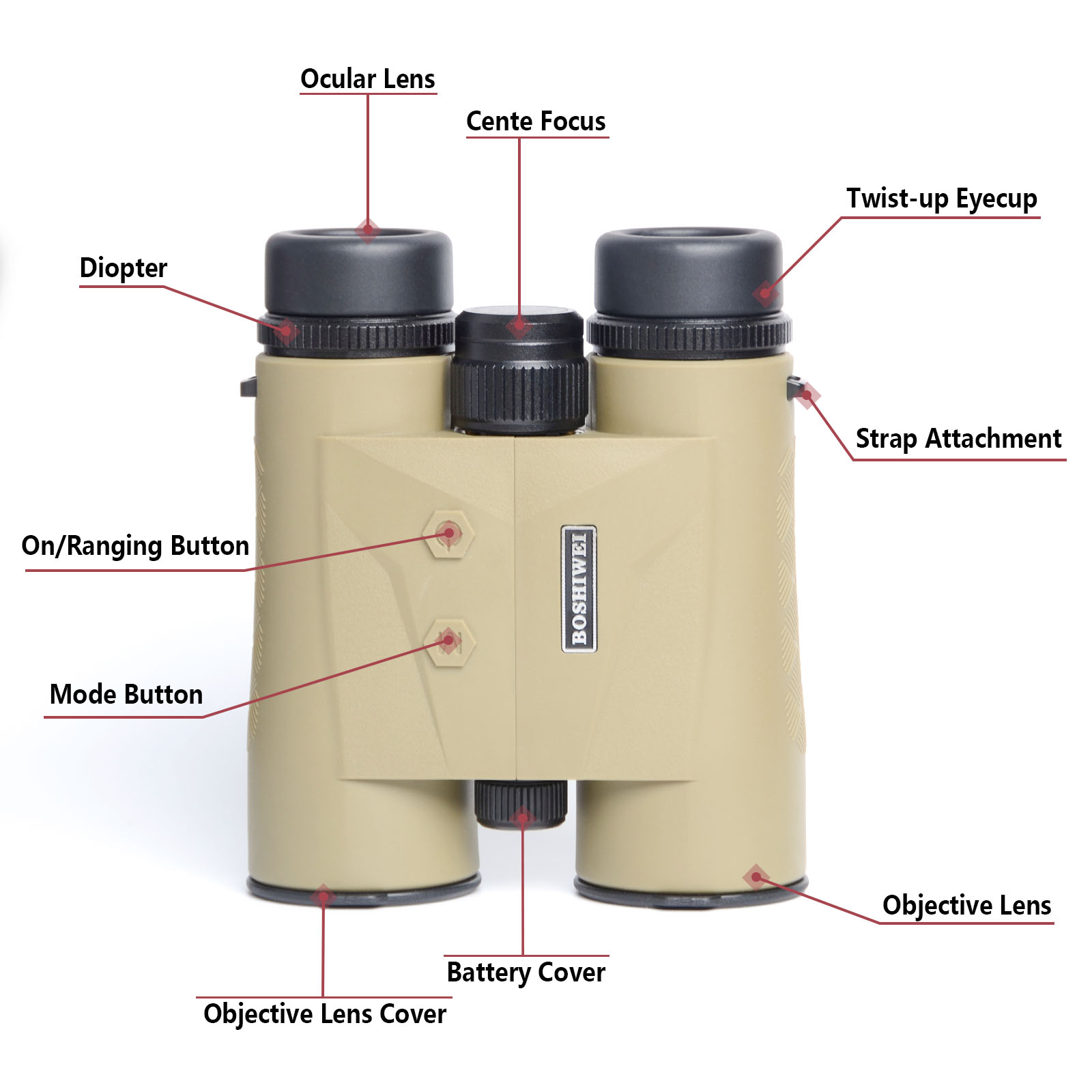 BOSHIWEI 10x42 HD Laser Rangef - Hunting Outdoor Jobs 评论和价格