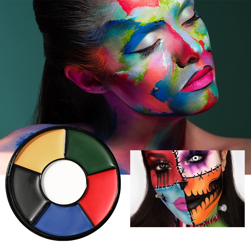 6 Color Oil Face Paint Palette - Camo Face Paint 评论和价格