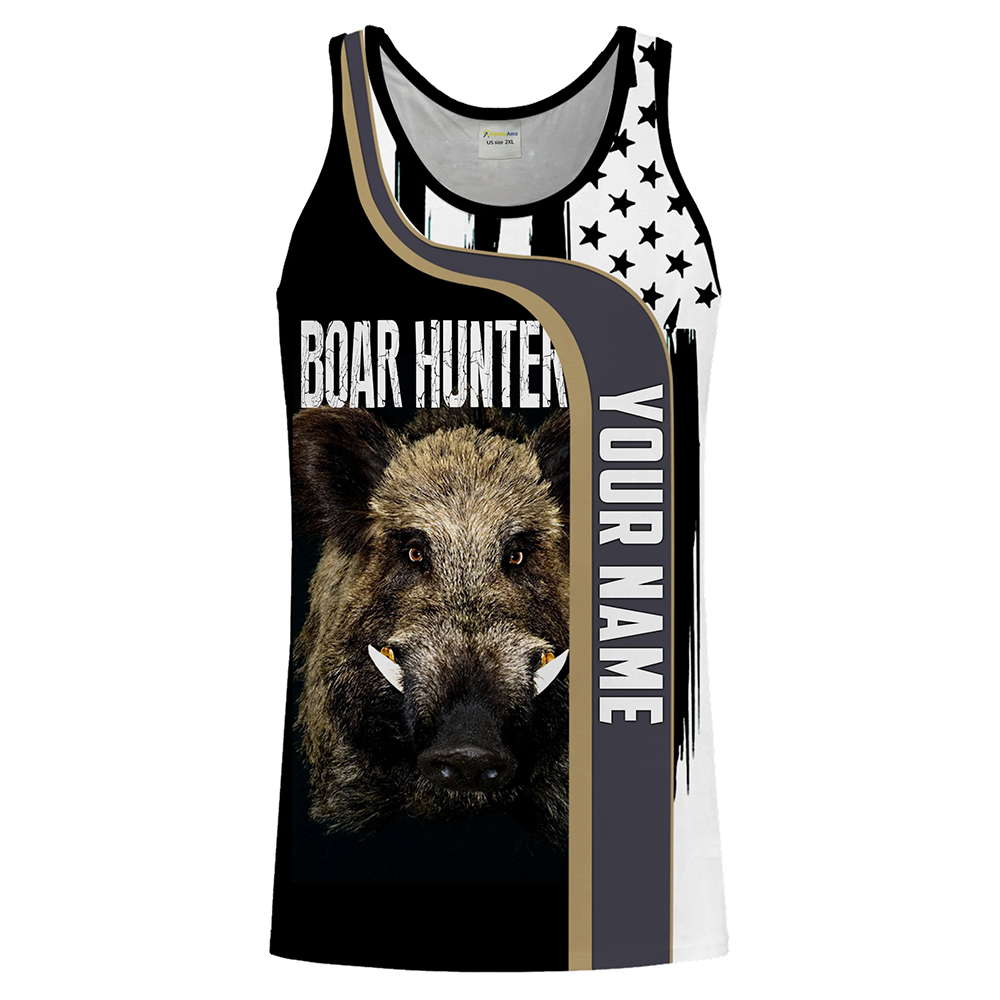 Custom Name Boar Hunter Tank T - Wildman Hunting & Outdoor Photos 评论和价格