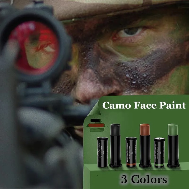 3 Colors Outdoor Fans Camoufla - Camo Face Paint 评论和价格