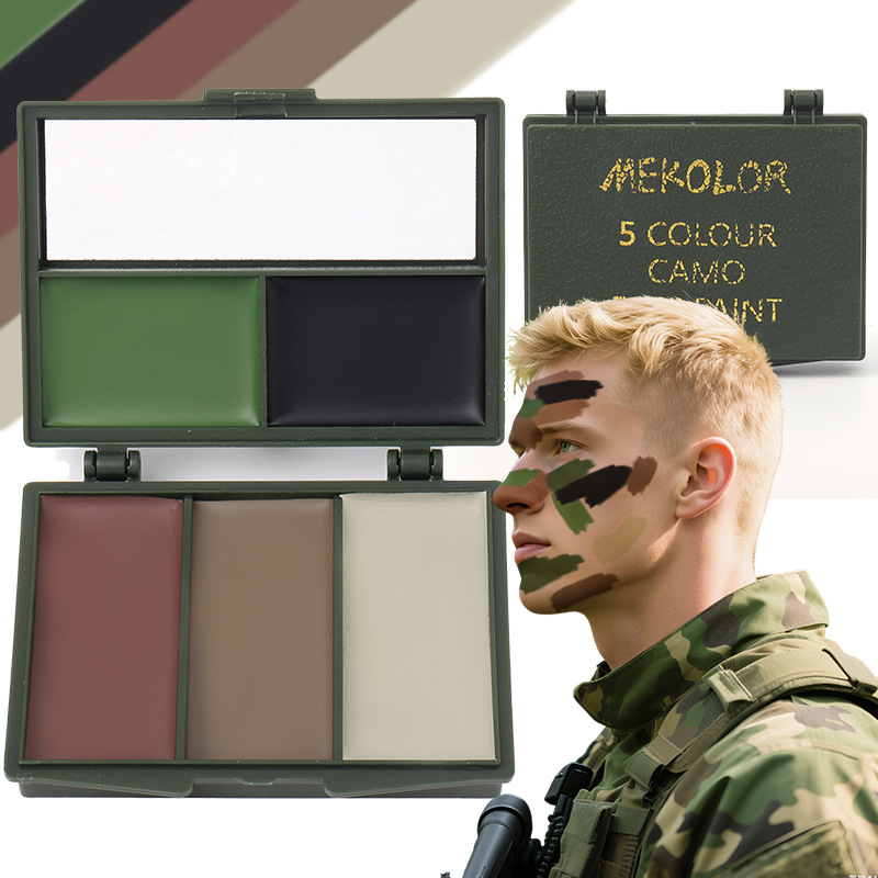 5 Color Forest Camo-Compac fac - Camo Face Paint 评论和价格
