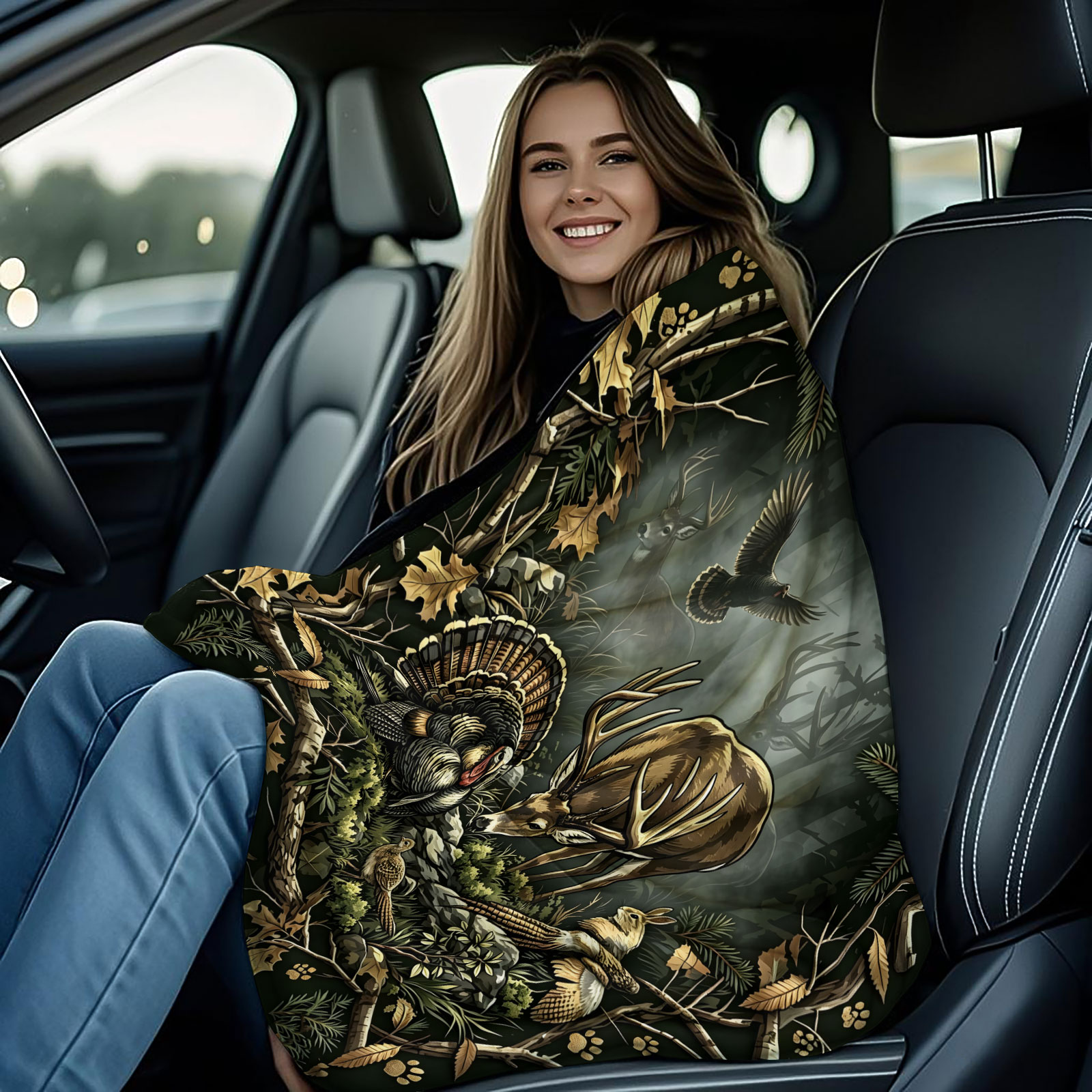 Vintage Woodland Animal Throw  - Wildman Hunting & Outdoor Photos 评论和价格