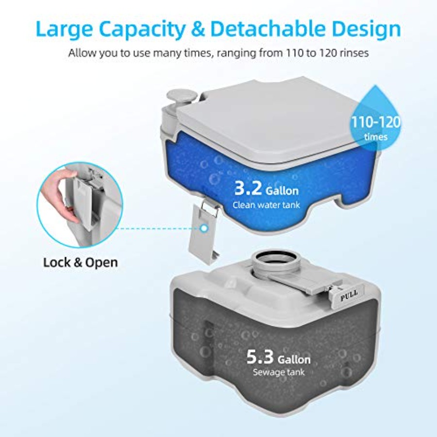Portable Toilet for Camping Hi - Hunting & Outdoor Supplies Carterton 评论和价格