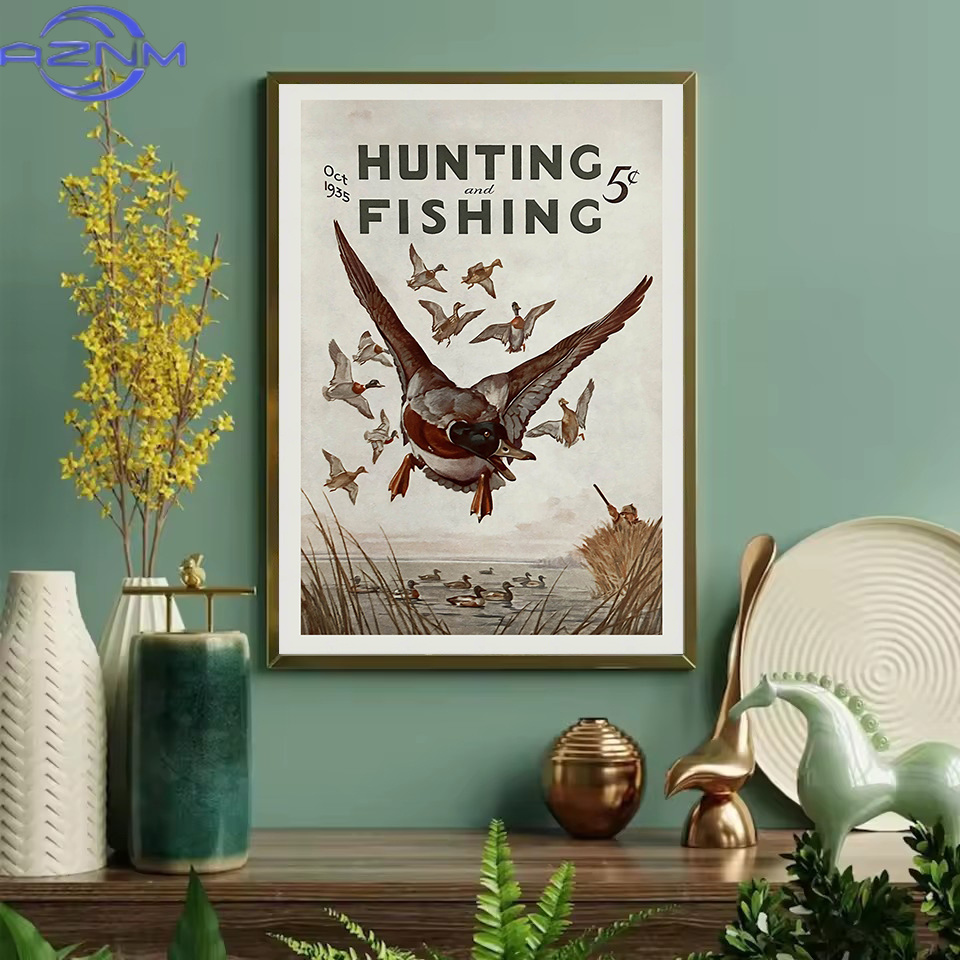 AZNM Retro Wildlife Outdoor Hu - Outdoor Hunting Pictures 评论和价格