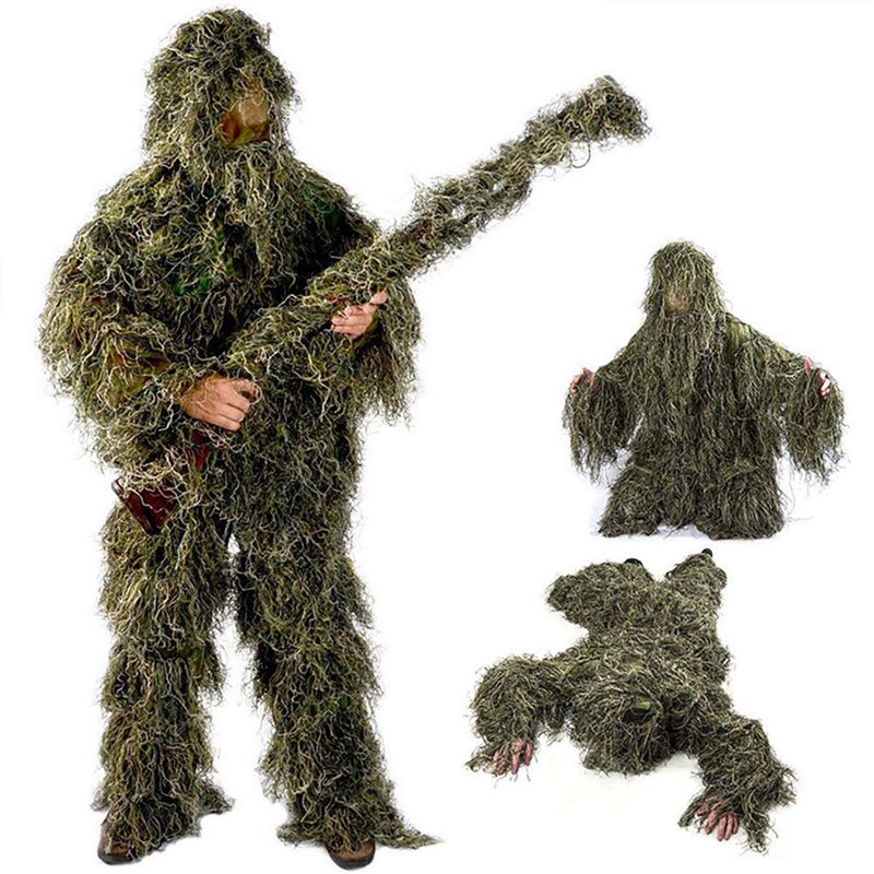 AEF6-2X 5 In 1 Ghillie Suit,3D - Hunting Outdoor Apparel 评论和价格