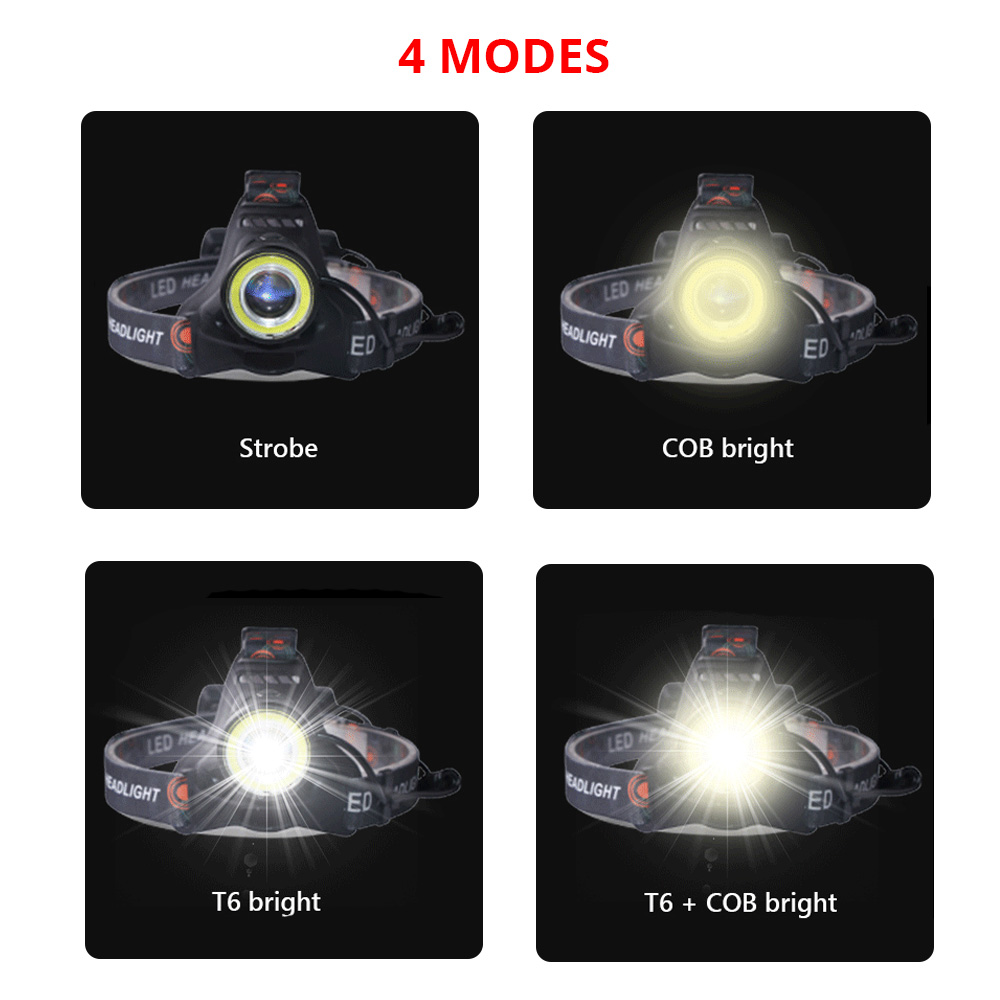 T6 Cob Torch Flashlight Head L - Hunting Outdoor Jobs 评论和价格