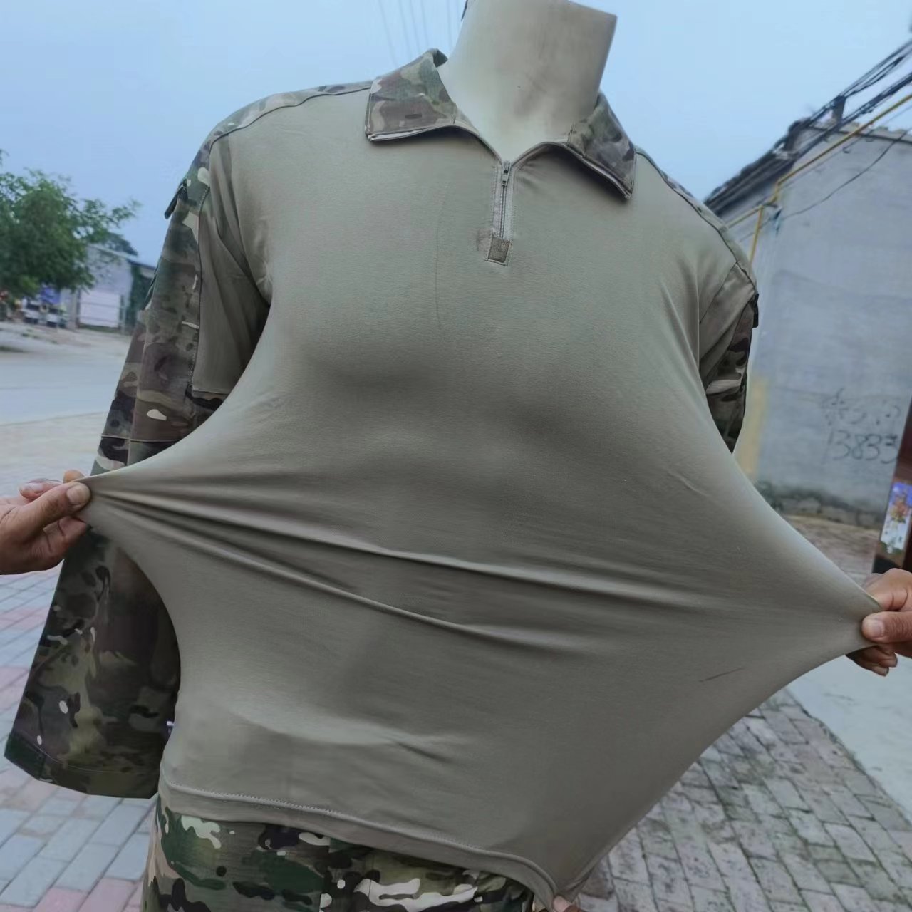 Men Cotton Quarter Zip Camoufl - Hunting Outdoor Apparel 评论和价格